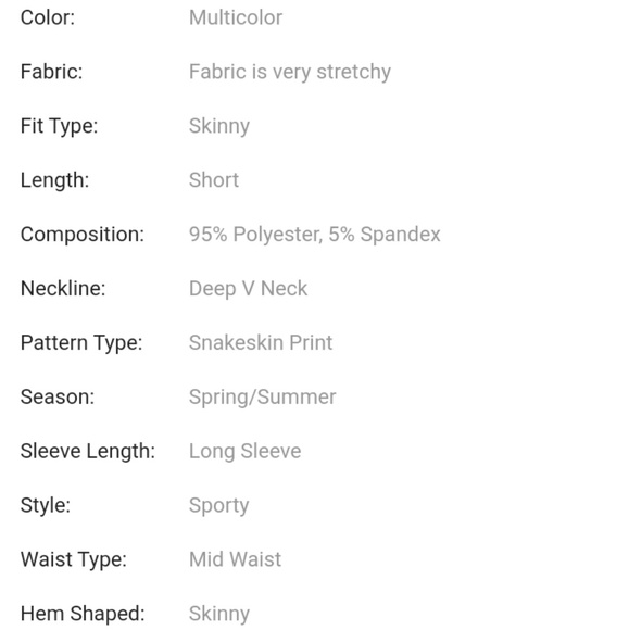 🎁🐍 Snakeskin Short Sexy Jumpsuit Plunging - Picture 7 of 7